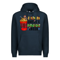 Navy I Run On Coffee & Christmas Cheer Premium Hoodie - CowhideDigitalArt