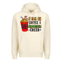 Sandshell I Run On Coffee & Christmas Cheer Premium Hoodie - CowhideDigitalArt
