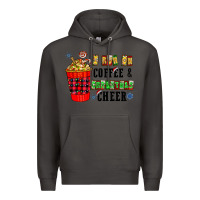 Smoke I Run On Coffee & Christmas Cheer Premium Hoodie - CowhideDigitalArt