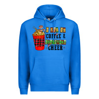 True Royal I Run On Coffee & Christmas Cheer Premium Hoodie - CowhideDigitalArt