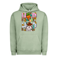 Pigment Oil Green Western Hip hop Bunny Urban Hoodie - Neo Western