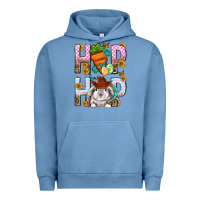 Pigment Pebble Blue Western Hip hop Bunny Urban Hoodie - Neo Western