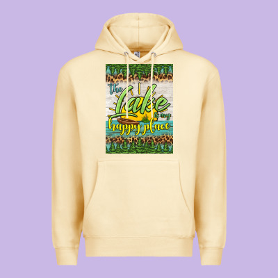 The Lake Is My Happy Place Air Freshener Premium Hoodie Designed By Hra Design Shop