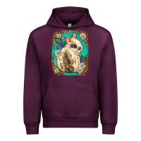 Mauve Wine Western Rabbit Urban Hoodie - Neo Western