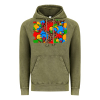 Autism Heart Background Vintage Hoodie | Teevron