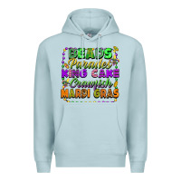 Blue Mist beads parades king cake crawfish mardi gras Premium Hoodie - FaDigitalArtStudio