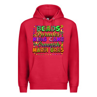 Cardinal beads parades king cake crawfish mardi gras Premium Hoodie - FaDigitalArtStudio