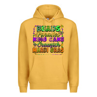 Mustard beads parades king cake crawfish mardi gras Premium Hoodie - FaDigitalArtStudio