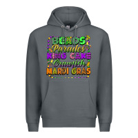 Rock beads parades king cake crawfish mardi gras Premium Hoodie - FaDigitalArtStudio