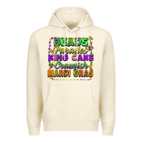 Sandshell beads parades king cake crawfish mardi gras Premium Hoodie - FaDigitalArtStudio