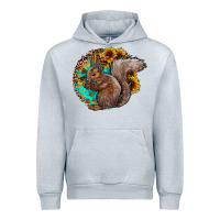 Heather Grey western squirrel with sunflowers Urban Hoodie - CowhideDigitalArt