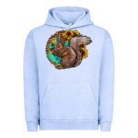 Pigment Grape Ice western squirrel with sunflowers Urban Hoodie - CowhideDigitalArt