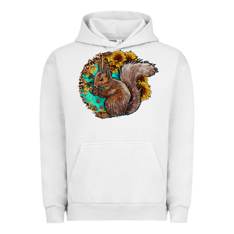 Western Squirrel With Sunflowers Urban Hoodie by CowhideDigitalArt | Teevron