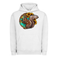 Pigment Lunar Rock western squirrel with sunflowers Urban Hoodie - CowhideDigitalArt