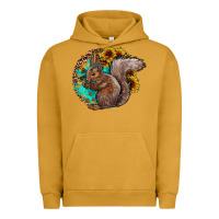 Pigment Peanut Butter western squirrel with sunflowers Urban Hoodie - CowhideDigitalArt