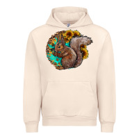 Sandshell western squirrel with sunflowers Urban Hoodie - CowhideDigitalArt