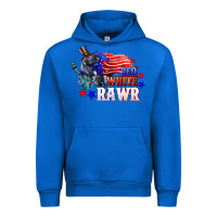 Cobalt Red white rawr 4th of july Urban Hoodie - CowGirlArtShop