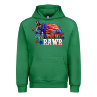 Emerald Red white rawr 4th of july Urban Hoodie - CowGirlArtShop