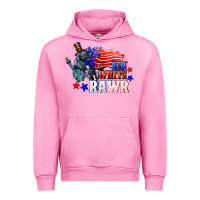 Fuchsia Pink Red white rawr 4th of july Urban Hoodie - CowGirlArtShop