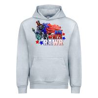 Heather Grey Red white rawr 4th of july Urban Hoodie - CowGirlArtShop
