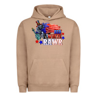 Pigment Burro Red white rawr 4th of july Urban Hoodie - CowGirlArtShop