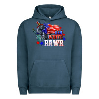 Pigment Midnight Navy Red white rawr 4th of july Urban Hoodie - CowGirlArtShop