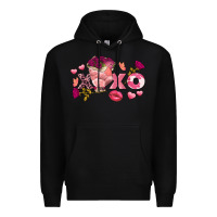 Black chicken valentine's day xoxo Premium Hoodie - FaDigitalArtStudio