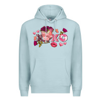 Blue Mist chicken valentine's day xoxo Premium Hoodie - FaDigitalArtStudio