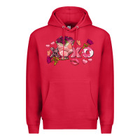 Cardinal chicken valentine's day xoxo Premium Hoodie - FaDigitalArtStudio