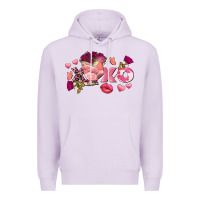 Lilac chicken valentine's day xoxo Premium Hoodie - FaDigitalArtStudio