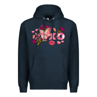 Navy chicken valentine's day xoxo Premium Hoodie - FaDigitalArtStudio