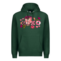 Sports Green chicken valentine's day xoxo Premium Hoodie - FaDigitalArtStudio