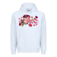 White chicken valentine's day xoxo Premium Hoodie - FaDigitalArtStudio