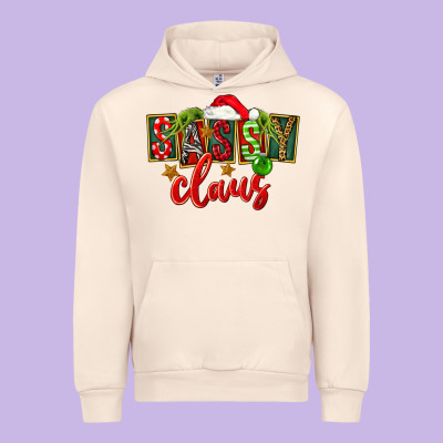 Christmas Sassy Claus Urban Hoodie Designed By Fadigitalartstudio