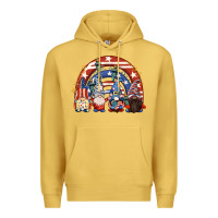 Antique Gold 4th of July rainbow with gnomes Premium Hoodie - CowGirlArtShop