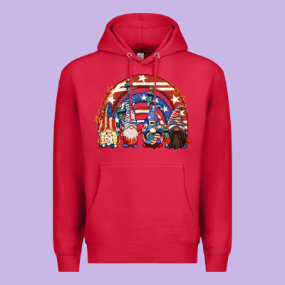 4th Of July Rainbow With Gnomes Premium Hoodie Designed By Cowgirlartshop