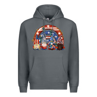 Rock 4th of July rainbow with gnomes Premium Hoodie - CowGirlArtShop