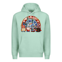 Seafoam 4th of July rainbow with gnomes Premium Hoodie - CowGirlArtShop