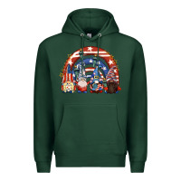 Sports Green 4th of July rainbow with gnomes Premium Hoodie - CowGirlArtShop