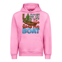 Fuchsia Pink lake life floats my boat Urban Hoodie - HRA Design Shop
