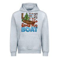 Heather Grey lake life floats my boat Urban Hoodie - HRA Design Shop