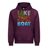 Mauve Wine lake life floats my boat Urban Hoodie - HRA Design Shop