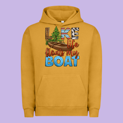 Lake Life Floats My Boat Urban Hoodie Designed By Hra Design Shop
