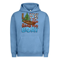 Pigment Pebble Blue lake life floats my boat Urban Hoodie - HRA Design Shop