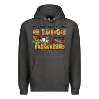Charcoal Heather may your coffe always be stronger than your passengers Premium Hoodie - CowhideDigitalArt