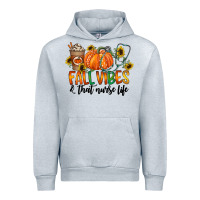 Heather Grey fall vibes and that nurse life Urban Hoodie - CowhideDigitalArt
