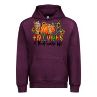 Mauve Wine fall vibes and that nurse life Urban Hoodie - CowhideDigitalArt