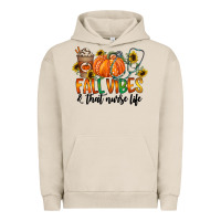 Pigment French Oak fall vibes and that nurse life Urban Hoodie - CowhideDigitalArt