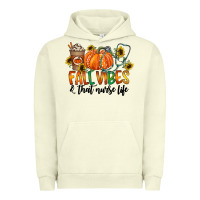 Pigment Pistachio fall vibes and that nurse life Urban Hoodie - CowhideDigitalArt