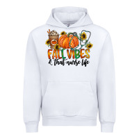 White fall vibes and that nurse life Urban Hoodie - CowhideDigitalArt